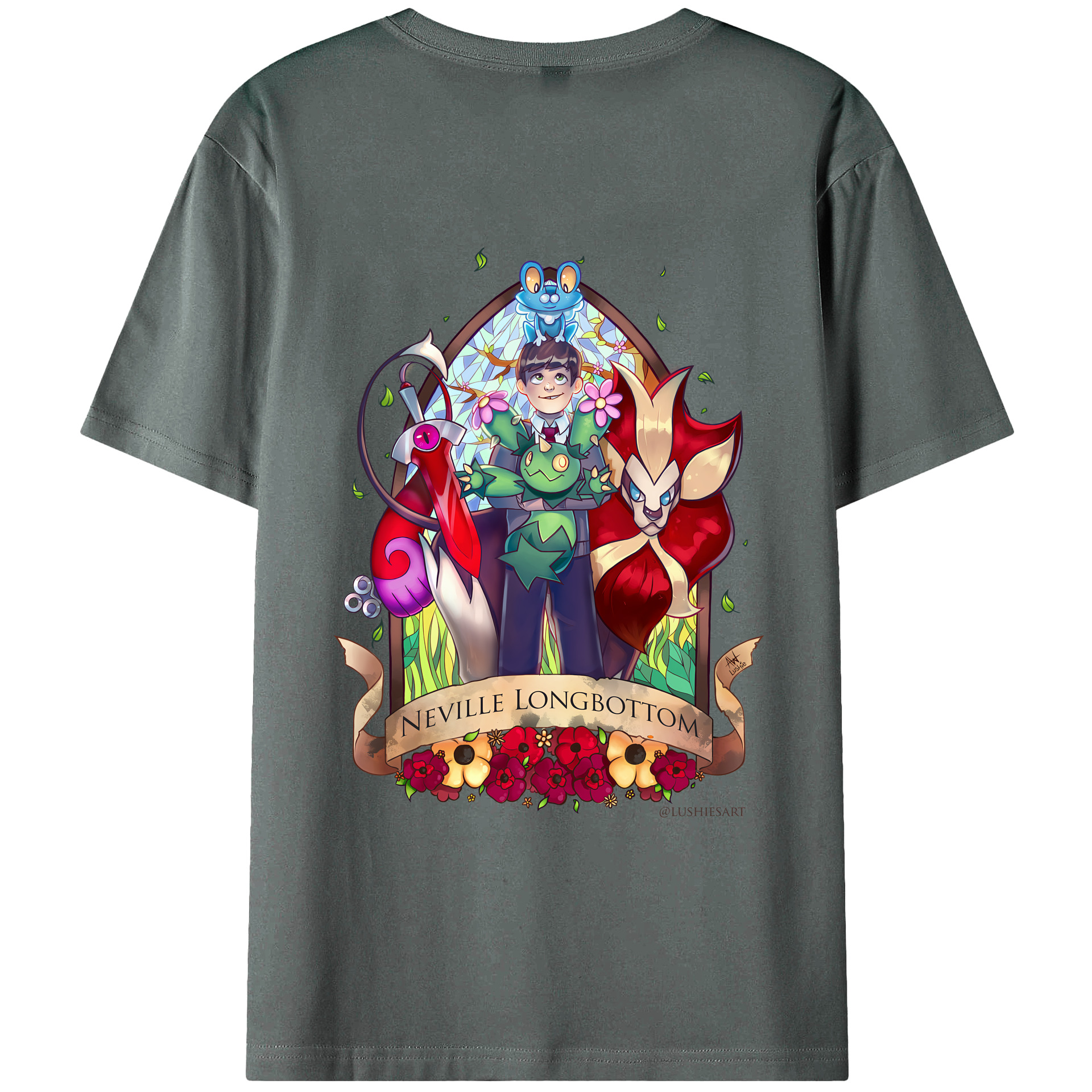 （画像用） Harry Potter ハリー・ポッターシリーズ 綿100％ メンズ半袖Tシャツ（バックプリント） 通気性